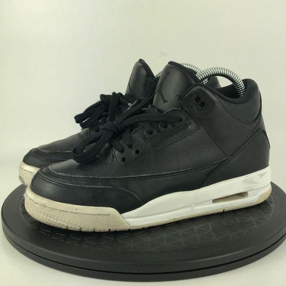 Nike Air Jordan 3 Retro 'Cyber Monday' Black Leather 398614-020 Women's Size 6.5 - Picture 1 of 12